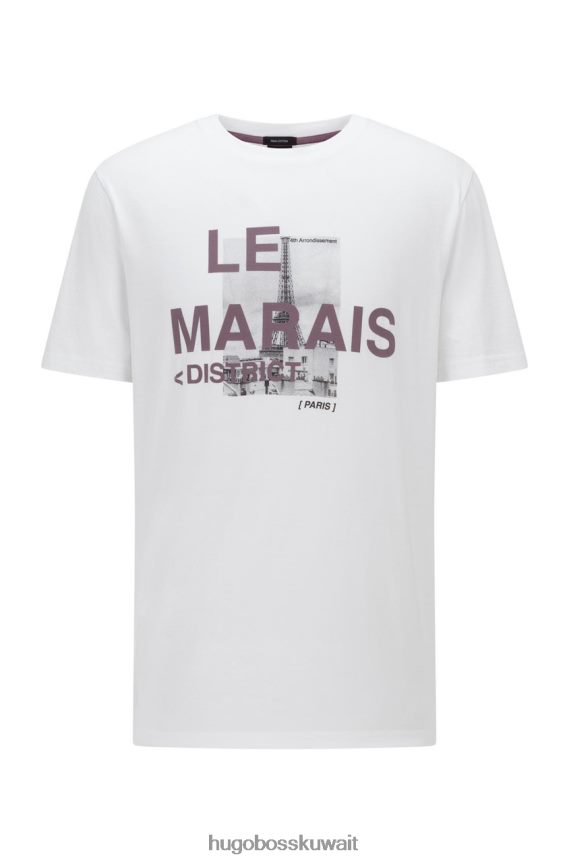 4TFNJN223 أبيض/طبيعي Hugo Boss تي سيتي تي شيرت 50460580 أبيض
