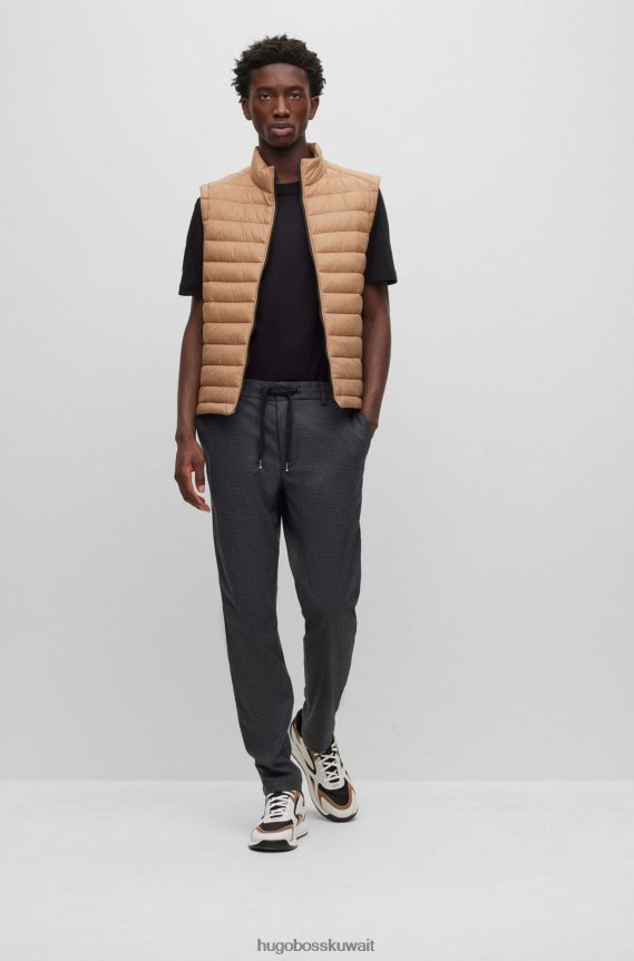 4TFNJN2249 أسود Hugo Boss تيشيرت هوغو أسود بشعار الماركة مصنوع من قطن الجيرسيه