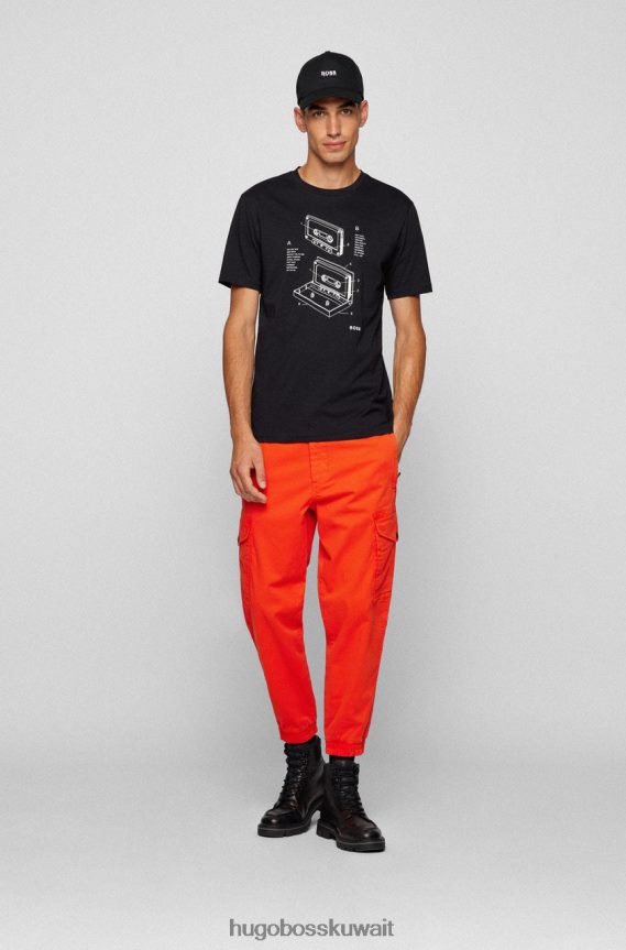 4TFNJN224 أسود/كحلي Hugo Boss تي شيرت تي شيرت 50460597 أسود