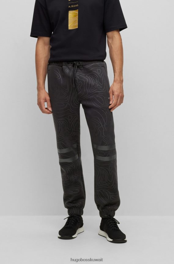 4TFNJN2291 أسود Hugo Boss x قطعة سفلية رياضية من مزيج القطن ajbxng