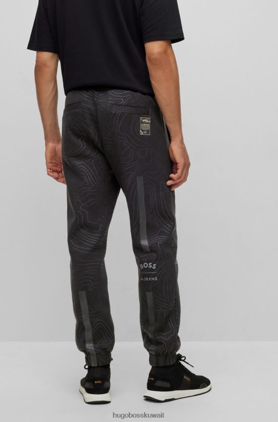 4TFNJN2291 أسود Hugo Boss x قطعة سفلية رياضية من مزيج القطن ajbxng