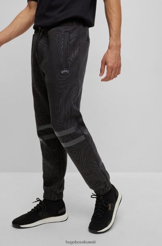 4TFNJN2291 أسود Hugo Boss x قطعة سفلية رياضية من مزيج القطن ajbxng