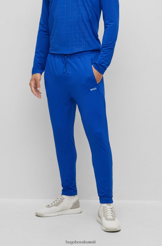 4TFNJN2304 أزرق Hugo Boss بدلة رياضية زرقاء قابلة للتمدد مع تأثيرات متوهجة من هوغو