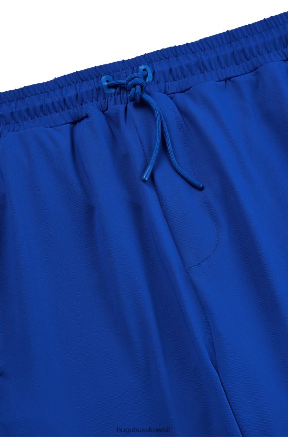 4TFNJN2304 أزرق Hugo Boss بدلة رياضية زرقاء قابلة للتمدد مع تأثيرات متوهجة من هوغو