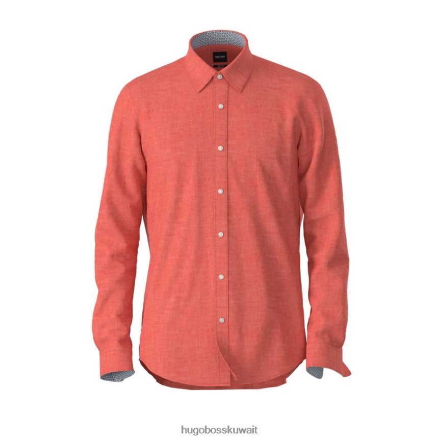 4TFNJN230 أصفر / أحمر / أبيض Hugo Boss قميص كاجوال لوكاس 50448865 أصفر