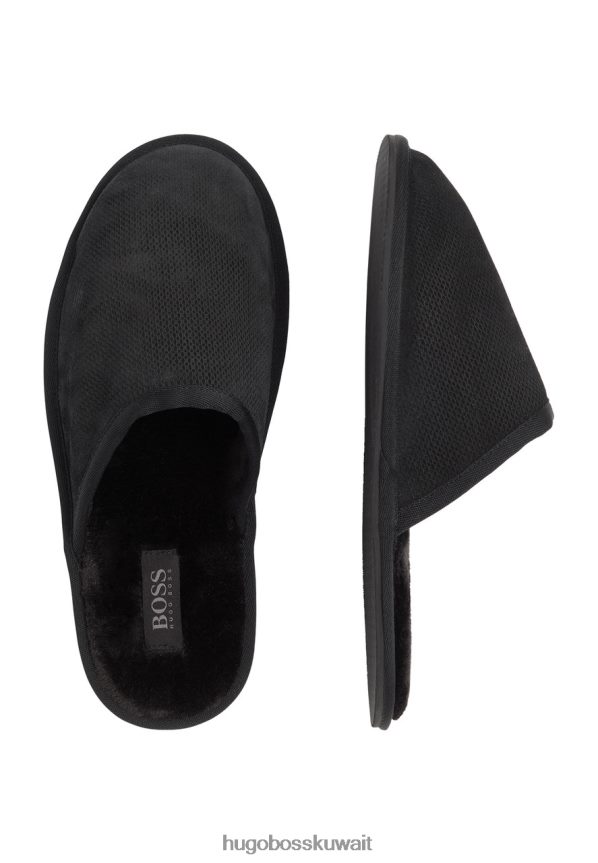 4TFNJN236 أسود Hugo Boss نعال المنزل 50445700 أسود