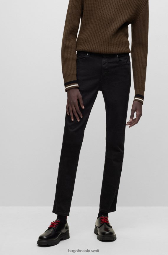 4TFNJN2373 أسود Hugo Boss بنطلون جينز Hugo أسود فائق النحافة من قماش الدنيم المطاطي المريح