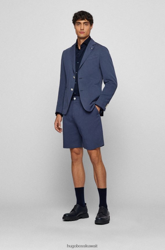 4TFNJN2378 أزرق غامق Hugo Boss قميص هوغو ذو قصة عادية باللون الأزرق الداكن مصنوع من قماش مرن للغاية