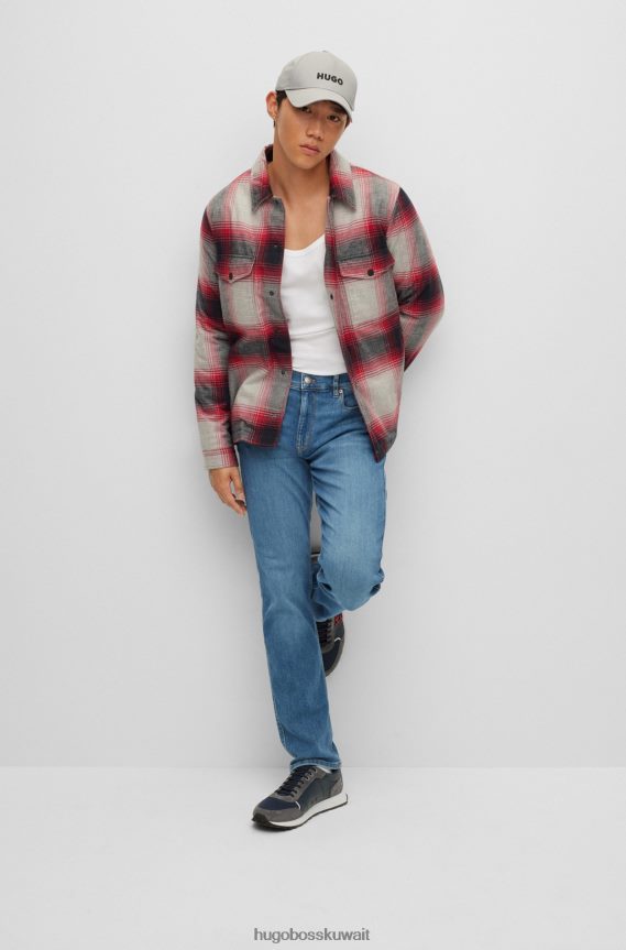 4TFNJN2397 أزرق فاتح Hugo Boss بنطال جينز ضيق باللون الأزرق من قماش الدنيم فائق التمدد هوغو باللون الأزرق الفاتح