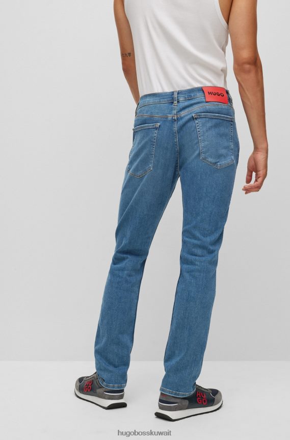 4TFNJN2397 أزرق فاتح Hugo Boss بنطال جينز ضيق باللون الأزرق من قماش الدنيم فائق التمدد هوغو باللون الأزرق الفاتح