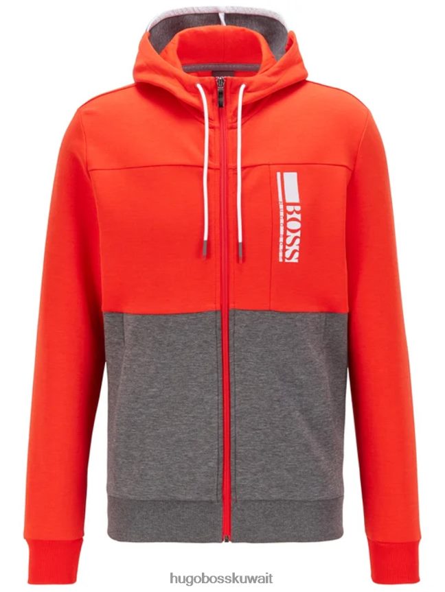 4TFNJN239 البحرية / الرمادي / البرتقالي Hugo Boss الرمز البريدي من خلال هوديي ساغي 50447024 البحرية