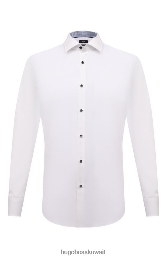 4TFNJN247 أبيض/فيروزي/أزرق فاتح Hugo Boss قميص عمل جوراكس 50453912 أبيض