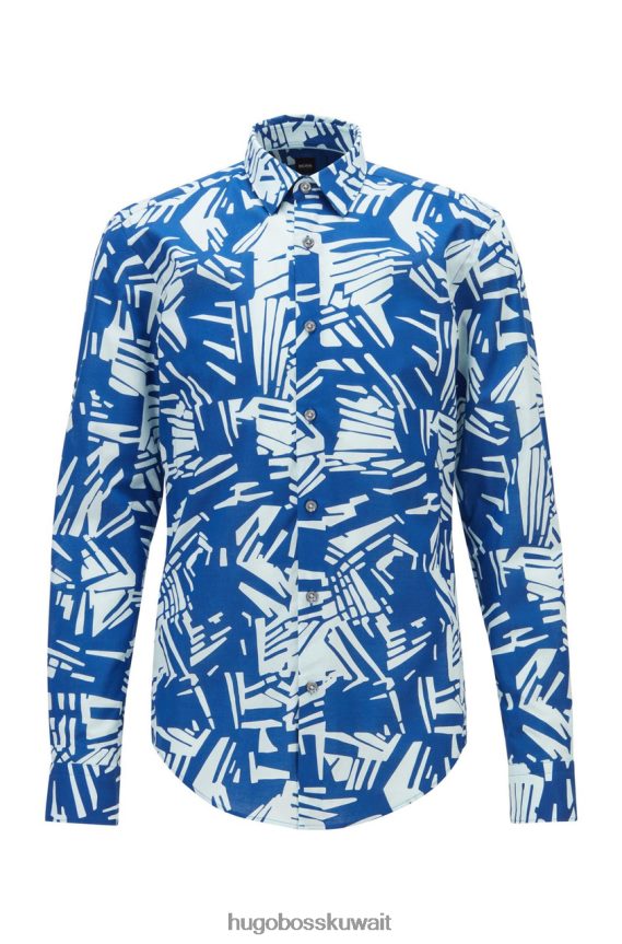 4TFNJN250 أزرق Hugo Boss قميص كاجوال روني 50453093 أزرق