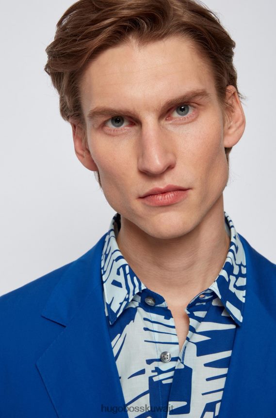 4TFNJN250 أزرق Hugo Boss قميص كاجوال روني 50453093 أزرق
