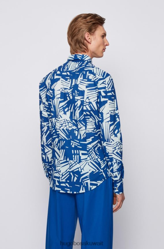 4TFNJN250 أزرق Hugo Boss قميص كاجوال روني 50453093 أزرق