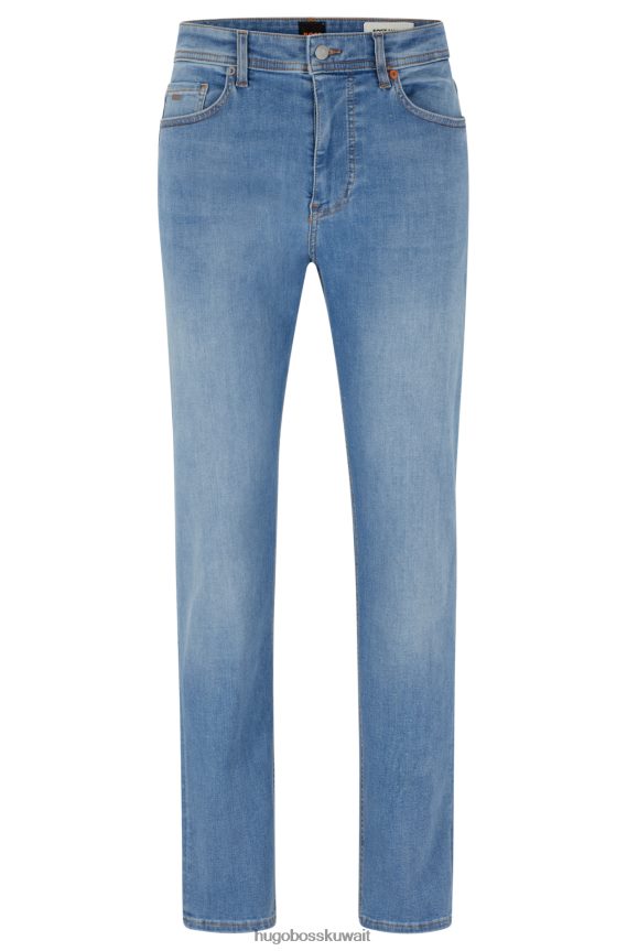 4TFNJN2549 أزرق Hugo Boss جينز هوغو الأزرق ذو المقاس المستدق من قماش الدنيم فائق التمدد باللون الأزرق الداكن