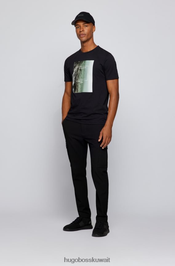 4TFNJN25 أسود/أبيض Hugo Boss تي شيرت تيرو 50465384 أسود