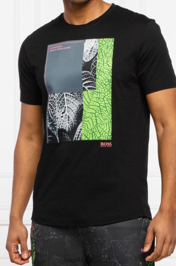 4TFNJN260 أبيض أسود Hugo Boss تي شيرت 50448300 أبيض