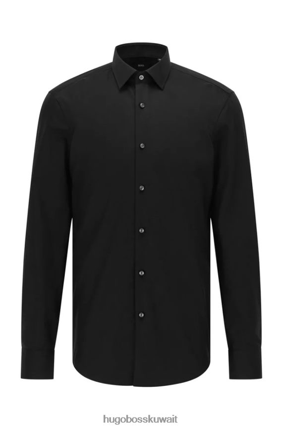 4TFNJN282 أسود/أبيض/كحلي/أزرق فاتح Hugo Boss قميص جينو رقم 50327693 أسود