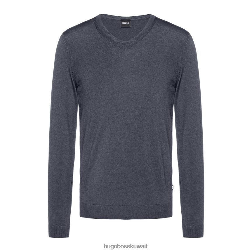 4TFNJN284 الدنيم / الفحم Hugo Boss متماسكة الرقبة الخامس ميلبا 50378576 الدنيم