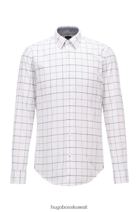 4TFNJN286 أصفر/أبيض/أحمر Hugo Boss قميص كاجوال روني 50450744 أصفر