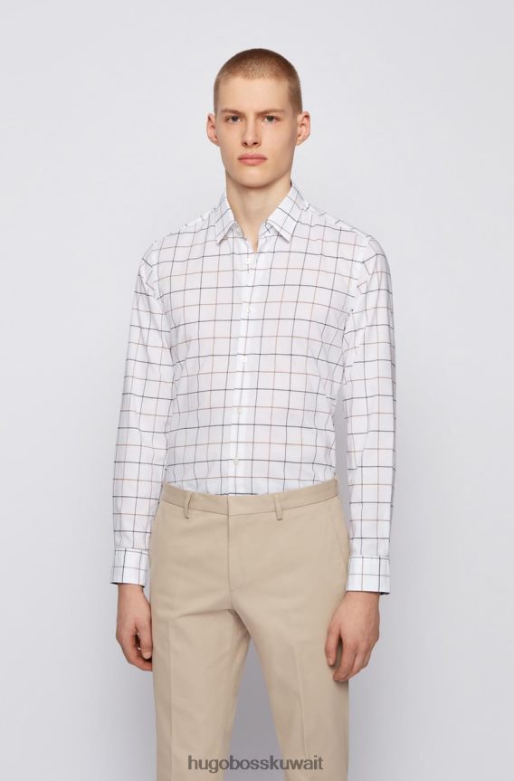 4TFNJN286 أصفر/أبيض/أحمر Hugo Boss قميص كاجوال روني 50450744 أصفر