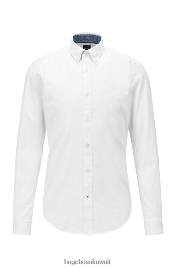4TFNJN289 البحرية / الأبيض / الأحمر Hugo Boss L/S قضيب القميص 50448887 كحلي
