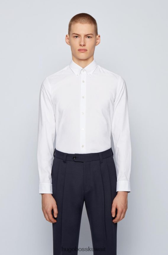 4TFNJN289 البحرية / الأبيض / الأحمر Hugo Boss L/S قضيب القميص 50448887 كحلي