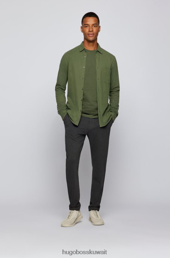 4TFNJN28 كاكي/أبيض Hugo Boss حكايات تي شيرت 50462767 الكاكي