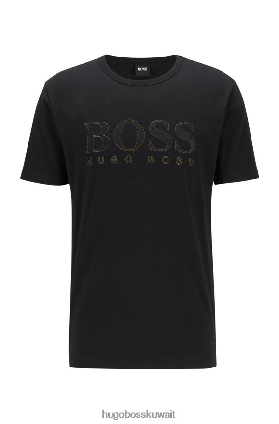 4TFNJN291 أسود/أبيض Hugo Boss تي شيرت ذهبي 3 50448702 أسود
