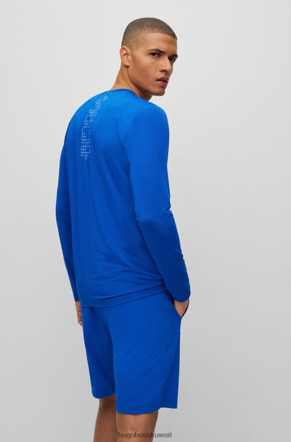 4TFNJN2973 أزرق Hugo Boss تيشيرت Hugo أزرق قابل للتمدد مع تأثيرات تتوهج في الظلام