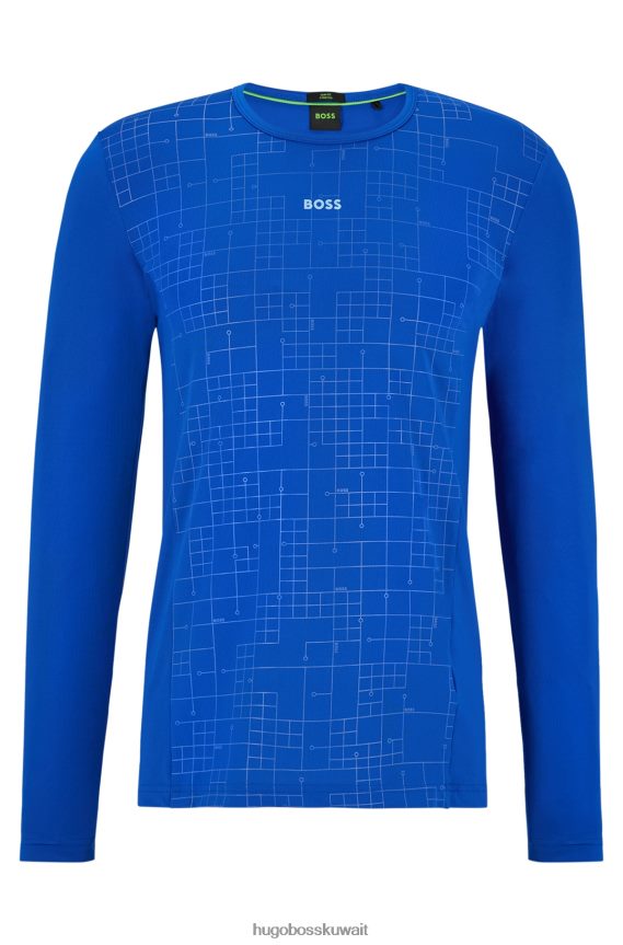 4TFNJN2973 أزرق Hugo Boss تيشيرت Hugo أزرق قابل للتمدد مع تأثيرات تتوهج في الظلام