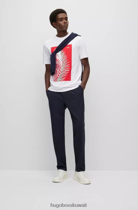 4TFNJN2 أخضر فاتح/أبيض Hugo Boss تيشيرت تيبورت 50481631 أخضر فاتح