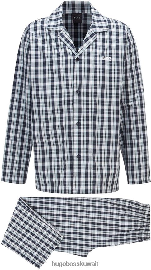 4TFNJN313 أزرق Hugo Boss طقم هدية بيجامة 50437013 أزرق