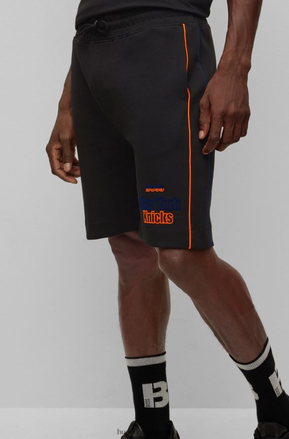 4TFNJN3179 الدوري الاميركي للمحترفين نيكس Hugo Boss الدوري الاميركي للمحترفين وشورت من مزيج القطن