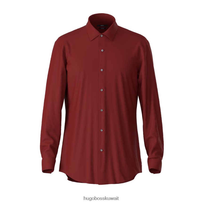 4TFNJN322 أحمر فاتح Hugo Boss قميص الحافلة isko 50413741 مشرقالأحمر