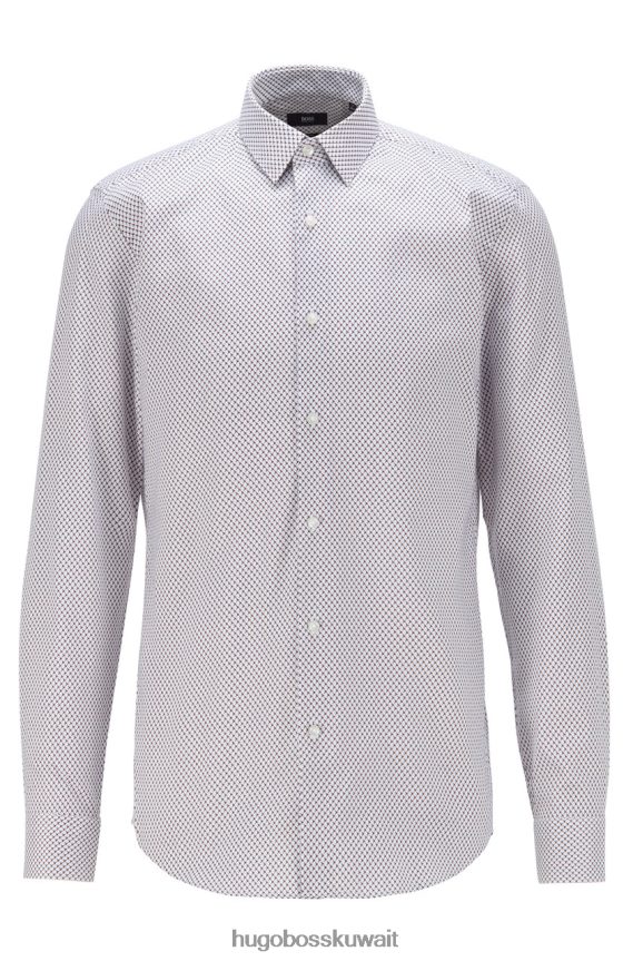 4TFNJN324 أزرق فاتح/برتقالي مفتوح Hugo Boss قميص الحافلة إيسكو 50439747 أزرق فاتح