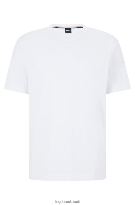 4TFNJN3252 أبيض Hugo Boss تيشيرت هوغو من الجيرسي القطني باللون الأبيض بقصة عادية