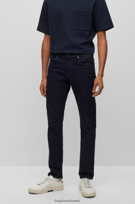 4TFNJN3357 أزرق غامق Hugo Boss بنطال جينز ضيق باللون الأزرق من قماش الدنيم ذو الحركة الفائقة هوغو باللون الأزرق الداكن