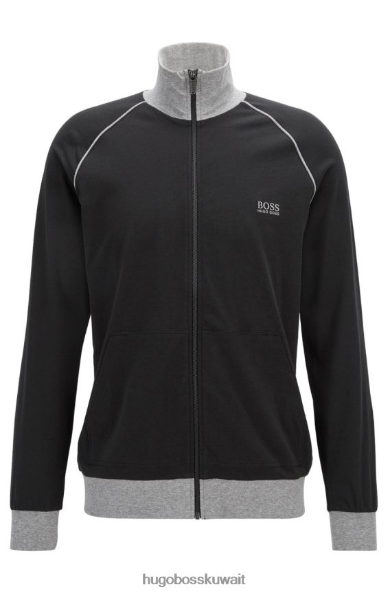 4TFNJN338 أسود/كحلي Hugo Boss سترة لونجوير ميكس آند ماتش 50379013 أسود