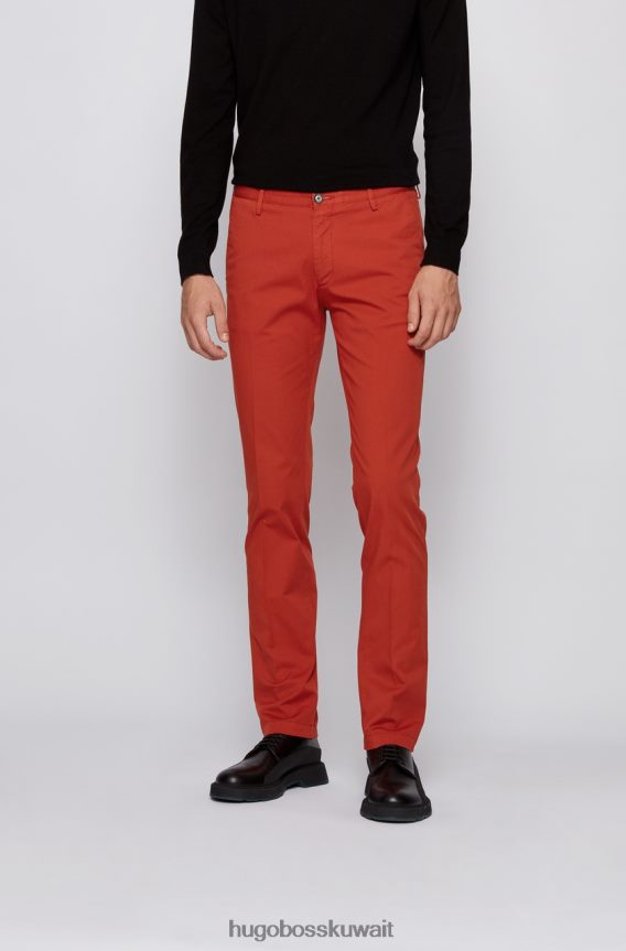 4TFNJN343 برتقالي/بني غامق/تركي/أكوا/أبيض/بيج غامق Hugo Boss بنطلون كاجوال أرز 50325936 برتقالي