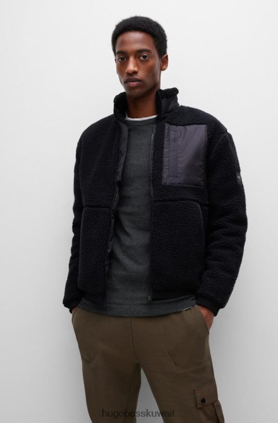 4TFNJN34 أسود/أخضر/بيج Hugo Boss L/S تي تيمست 50472309 أسود