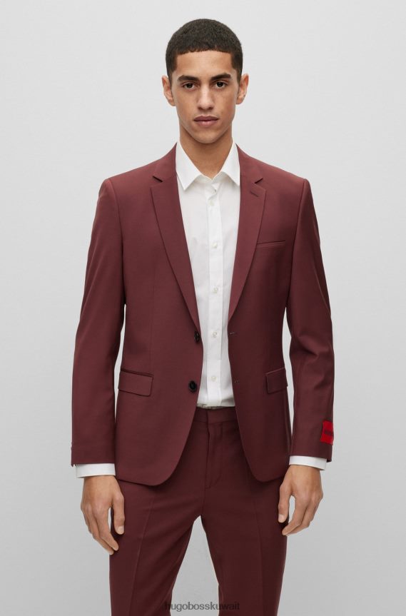 4TFNJN3612 بني غامق Hugo Boss بدلة Hugo فائقة النحافة باللون البني الداكن