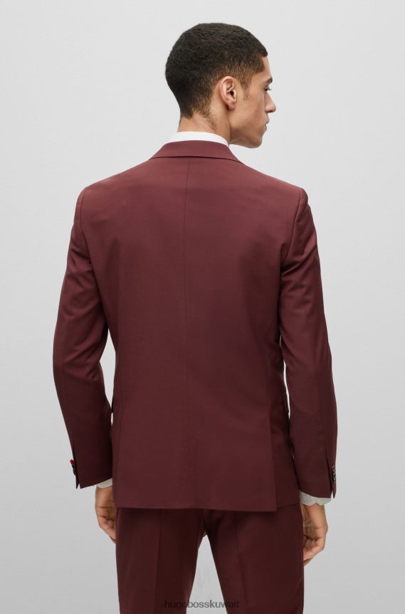 4TFNJN3612 بني غامق Hugo Boss بدلة Hugo فائقة النحافة باللون البني الداكن