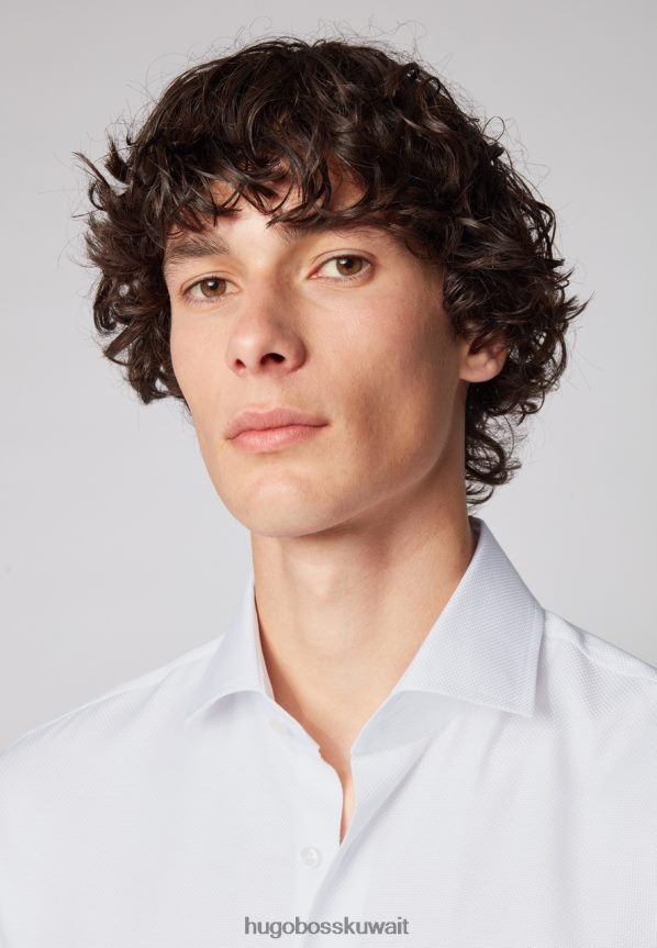 4TFNJN367 أبيض Hugo Boss قميص عمل جوردون 50410447 أبيض