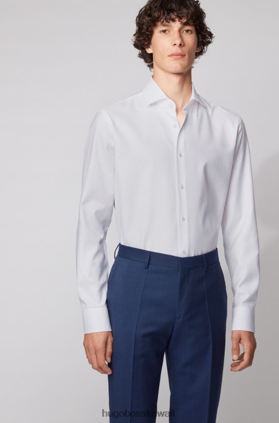 4TFNJN367 أبيض Hugo Boss قميص عمل جوردون 50410447 أبيض