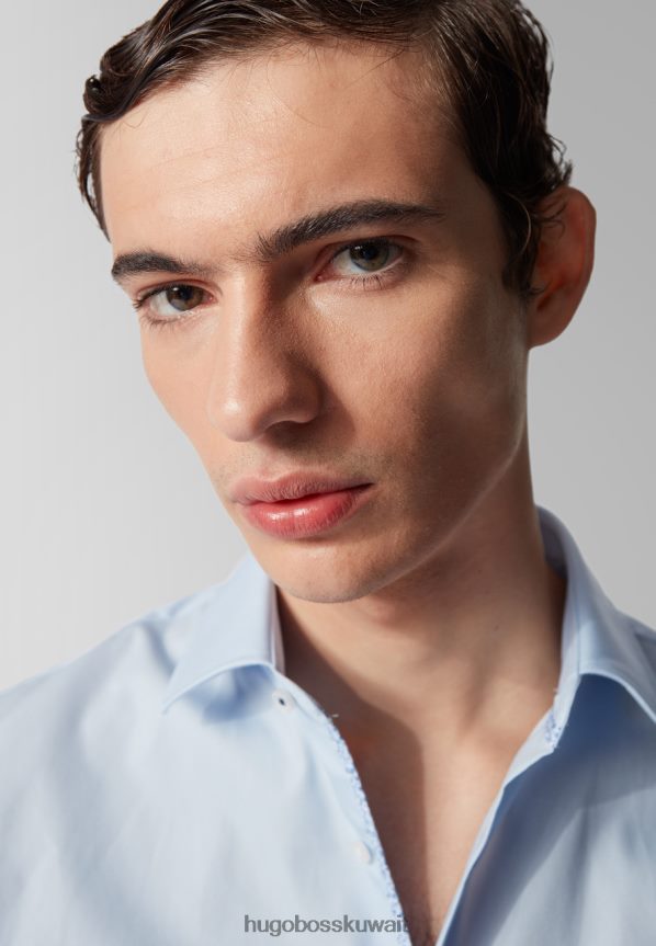 4TFNJN371 أبيض / سماوي / بحري Hugo Boss قميص عمل جيلسون - 50428224 أبيض