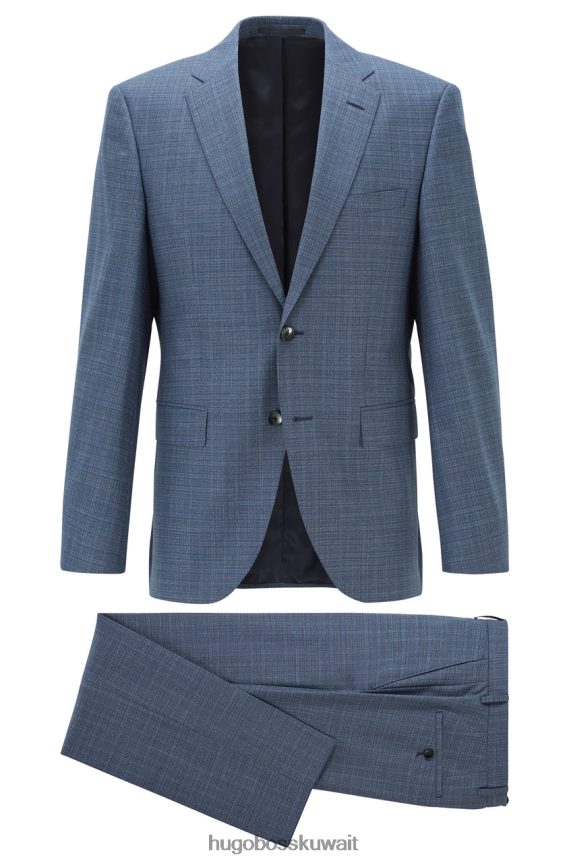 4TFNJN372 أسود/أزرق مفتوح Hugo Boss بدلة جاكسون/لينون-50426899 xx أسود