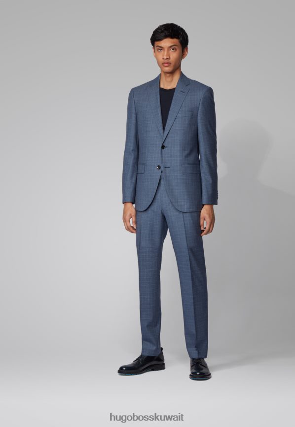 4TFNJN372 أسود/أزرق مفتوح Hugo Boss بدلة جاكسون/لينون-50426899 xx أسود