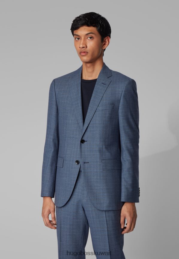 4TFNJN372 أسود/أزرق مفتوح Hugo Boss بدلة جاكسون/لينون-50426899 xx أسود